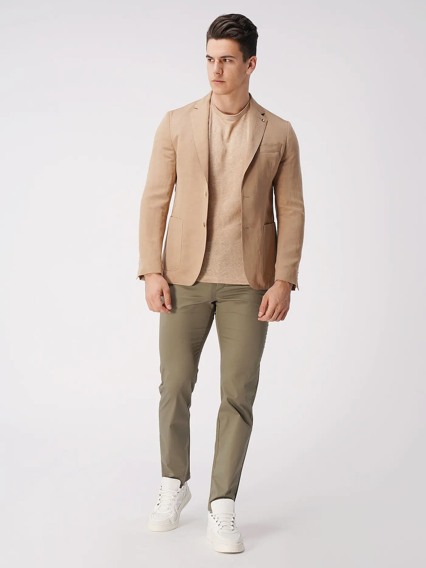 BOSS | Leinen T-Shirt TIBUT 351 | camel